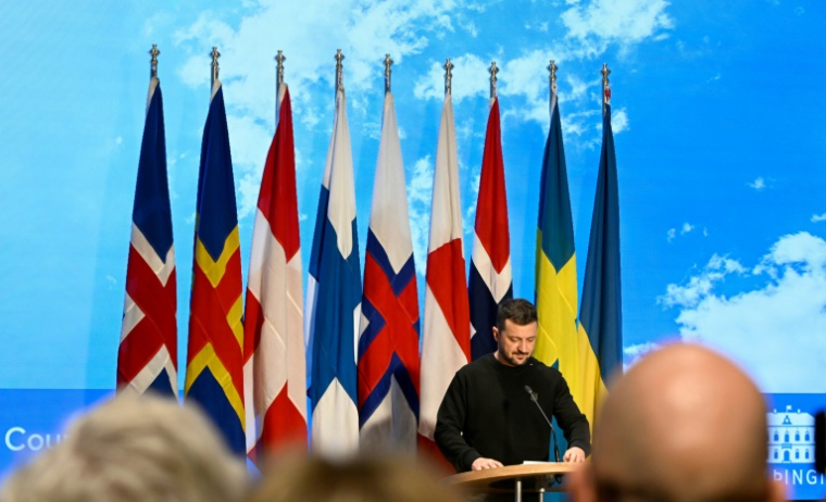 Le président ukrainien Volodymyr Zelensky le 29 octobre 2024 à un sommet des pays nordiques à Reykjavik, en Islande ( AFP / Halldor KOLBEINS )