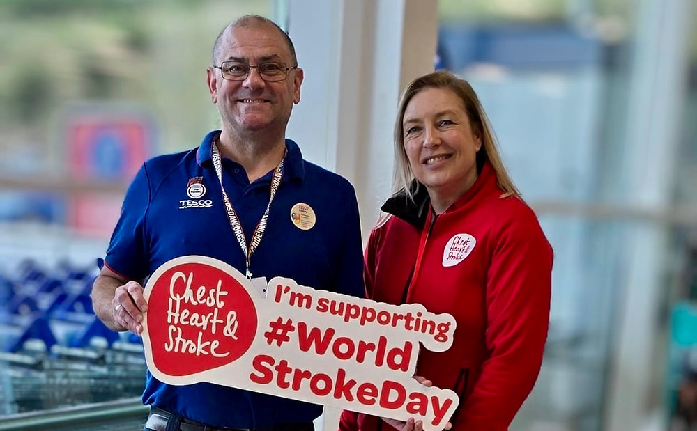 Tesco Stores in Northern Ireland rally for World Stroke Day