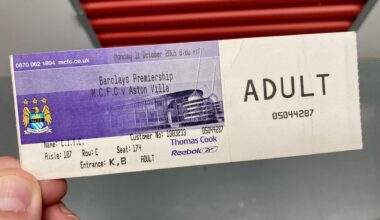 Ticket stub from my first City match