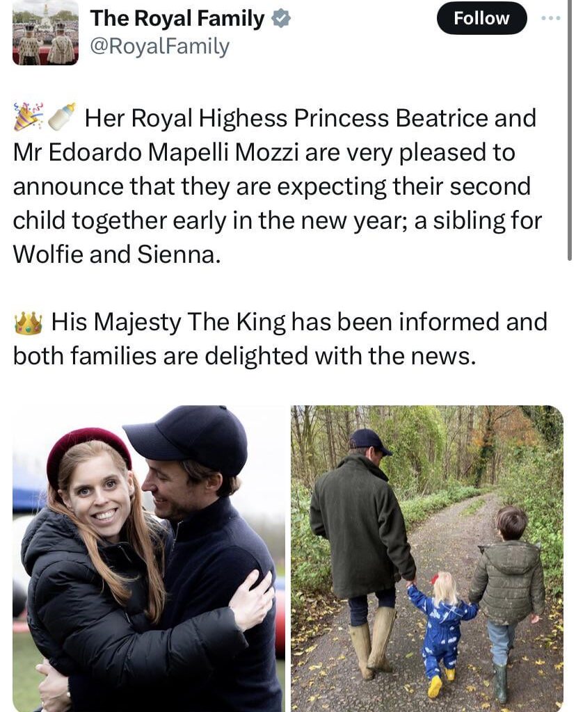 Princess Beatrice and Edoardo are expecting