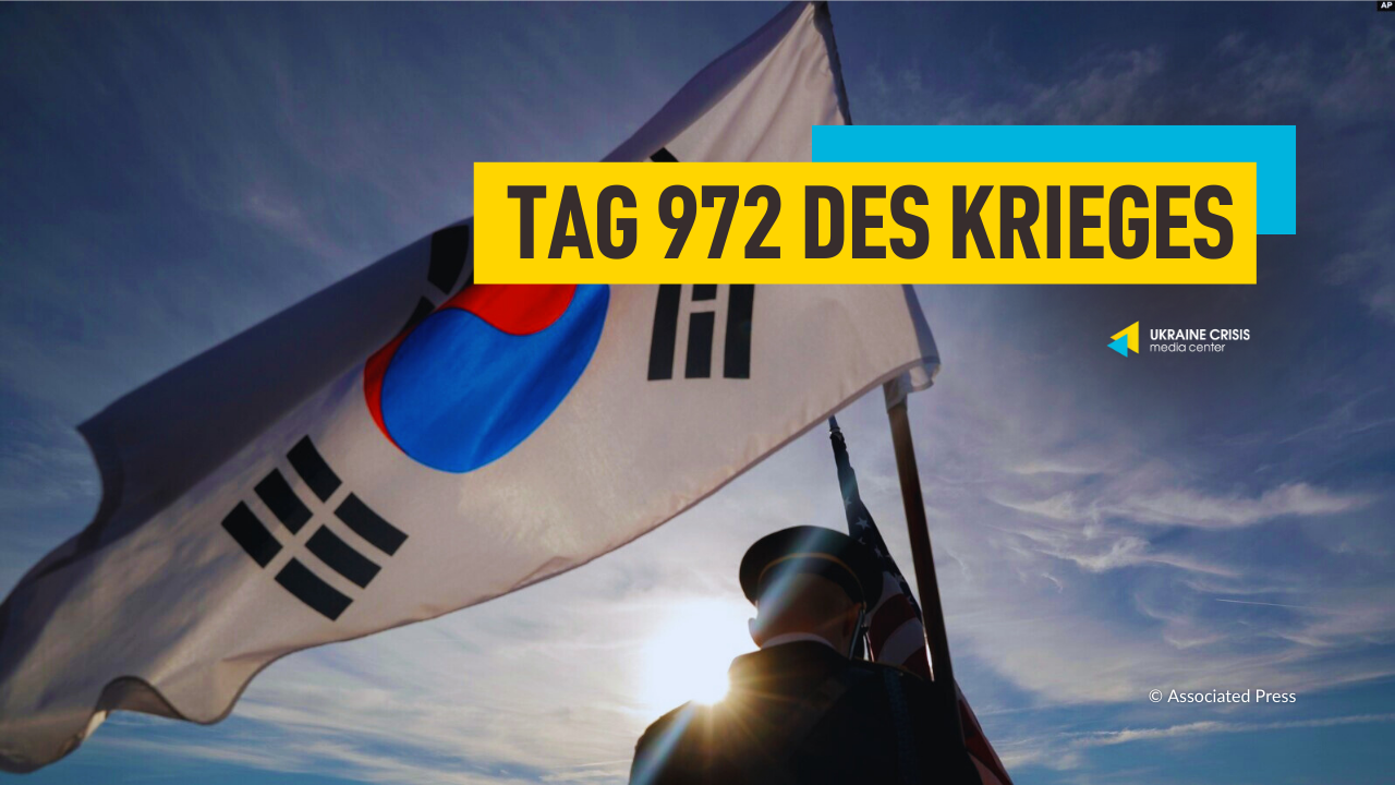 972. Kriegstag: Selenskyj zu NATO-Beitritt, Militärs aus Südkorea, Lage bei Tschassiw Jar