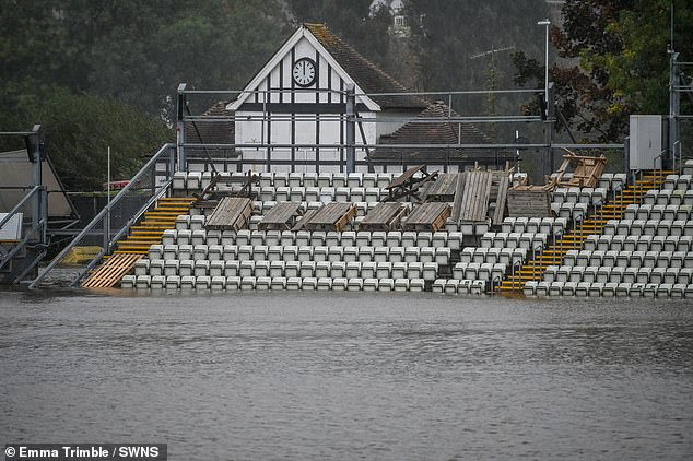 Pictured: Worcestershire County Cricket Club underwater