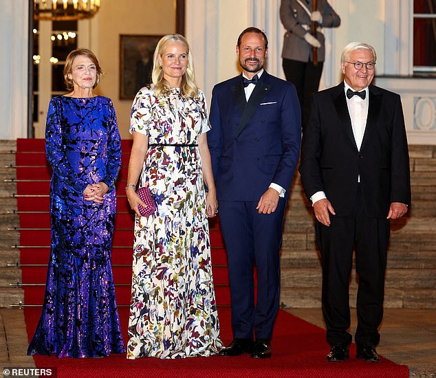 Mette-Marit sweetly held on to Crown Prince Haakon's hand as the couple presented a united front amid Mette-Marit's health struggles as well as the fallout from her son Marius Borg Hoiby's assault scandal