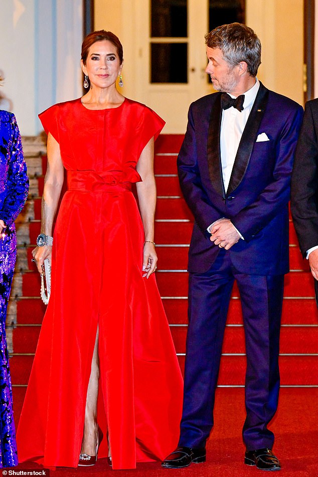 Denmark's Queen Mary and King Frederik joined the Norwegian royals and the future king and queen of Sweden for a state dinner in Berlin, Germany