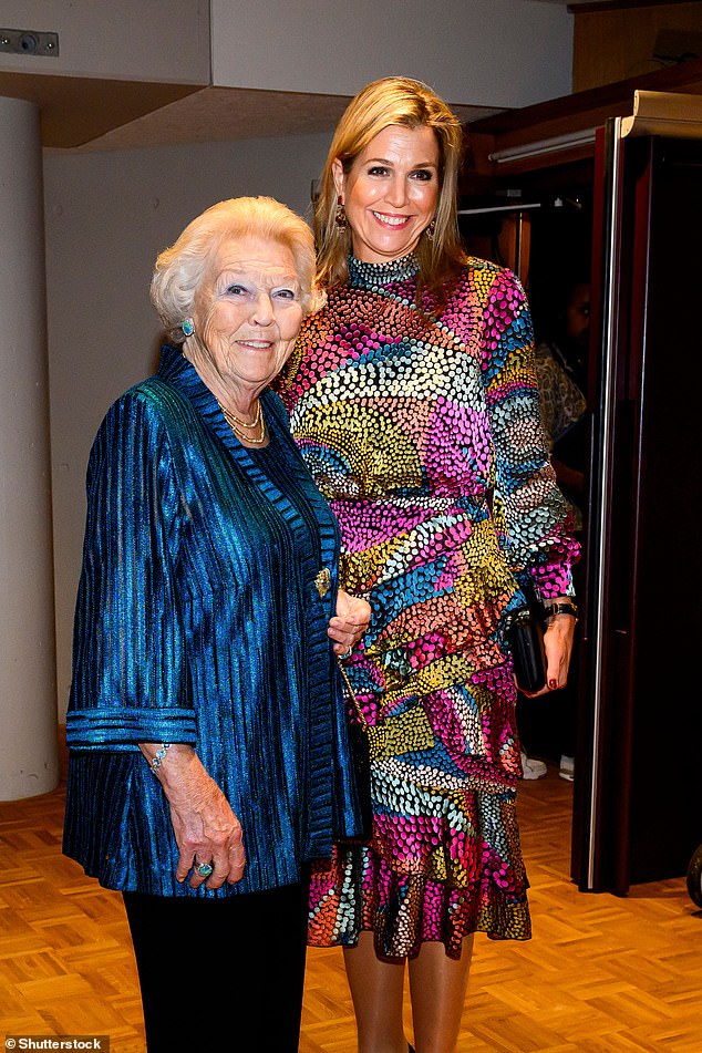 Queen Máxima of the Netherlands (right) was joined in Utrecht by her mother-in-law and former monarch Princess Beatrix (left). The royal pair were in the central city to celebrate one of the country's most esteemed conductors, Ton Koopman