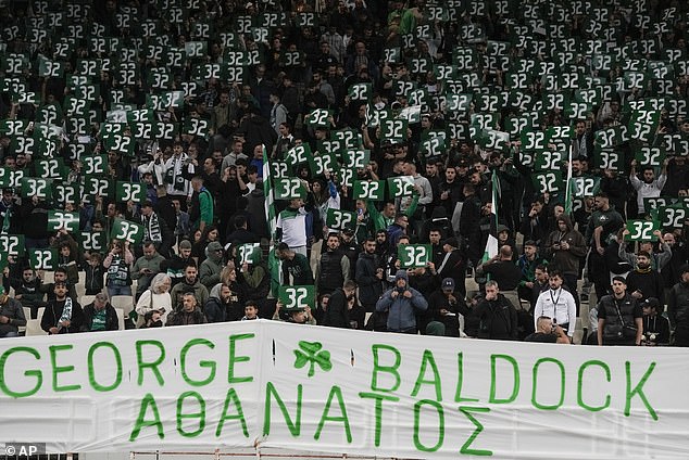 Chelsea and Panathinaikos fans pay emotional tribute to George Baldock ahead of Conference League clash - after footballer tragically died in Greece aged 31