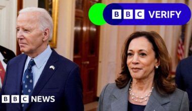 Ros Atkins on... Harris's struggle to distance herself from Biden