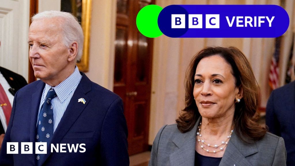 Ros Atkins on... Harris's struggle to distance herself from Biden