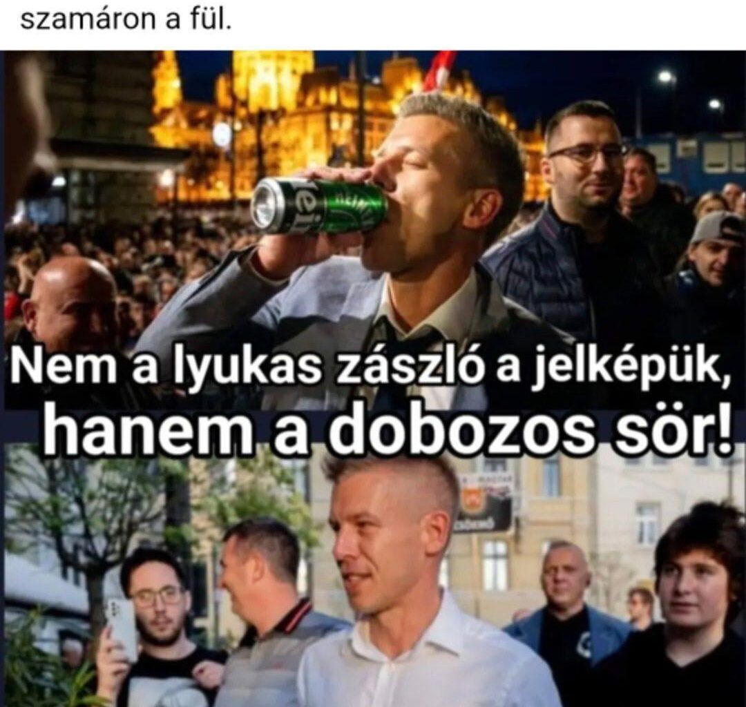 Juci, Ötkert, Evelin, minden lepattant eddig Magyar Péterről. Na de most a dobozos sörrel padlóra küldik!