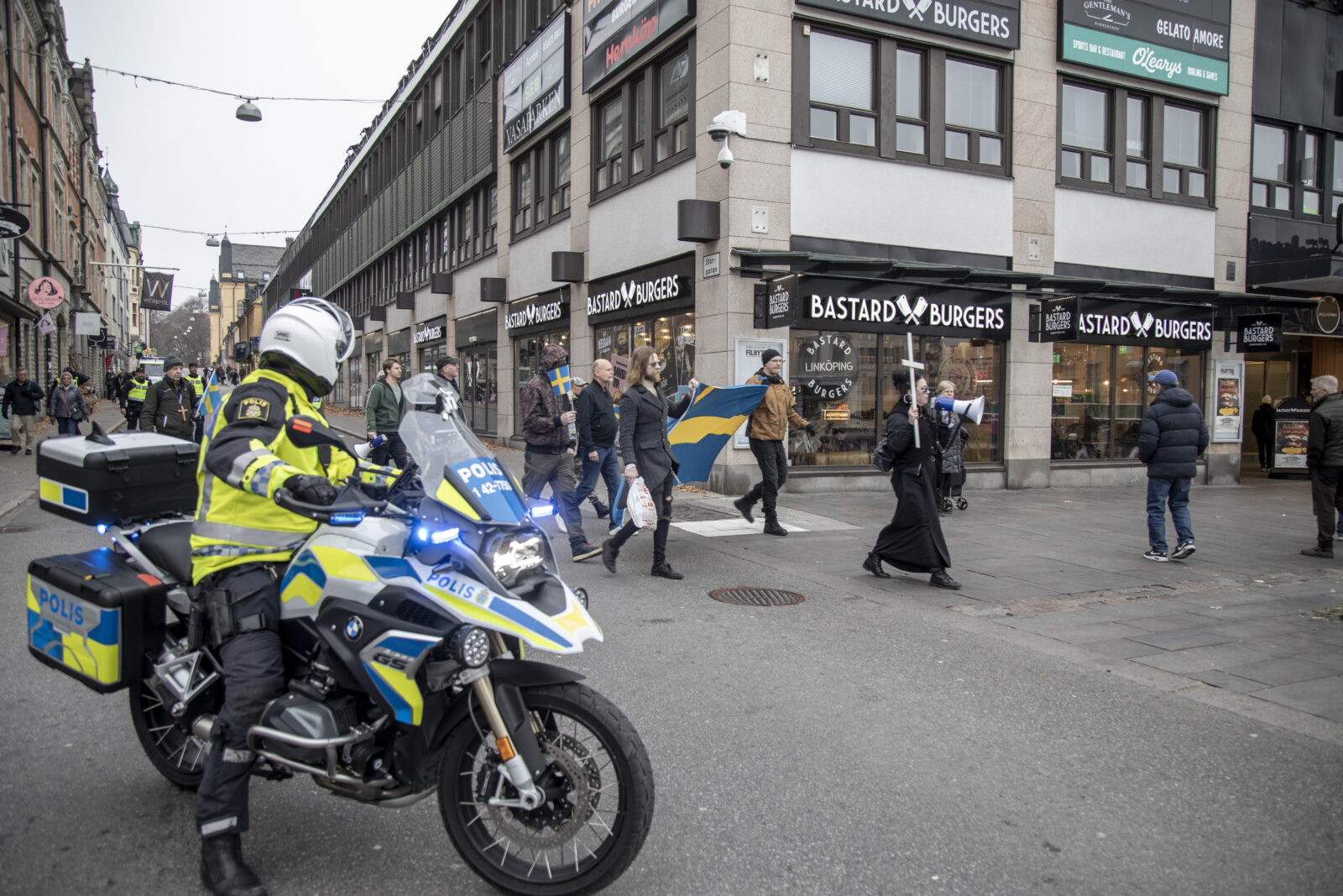 Anti-Islamic demonstration led by Jade Sandberg held in Sweden's Linkoping