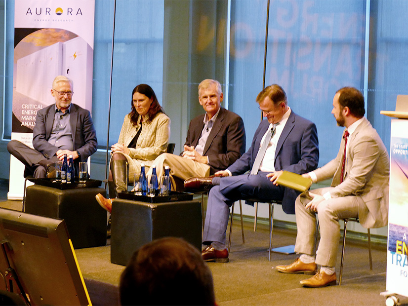 From left: ISO-NE CEO Gordon van Welie, Alpha Generation President Mary Anne Brelinsky, Calpine CEO Thad Hill, Hunt Energy Network CEO Pat Wood and Aurora Energy's Olivier Beaufils.