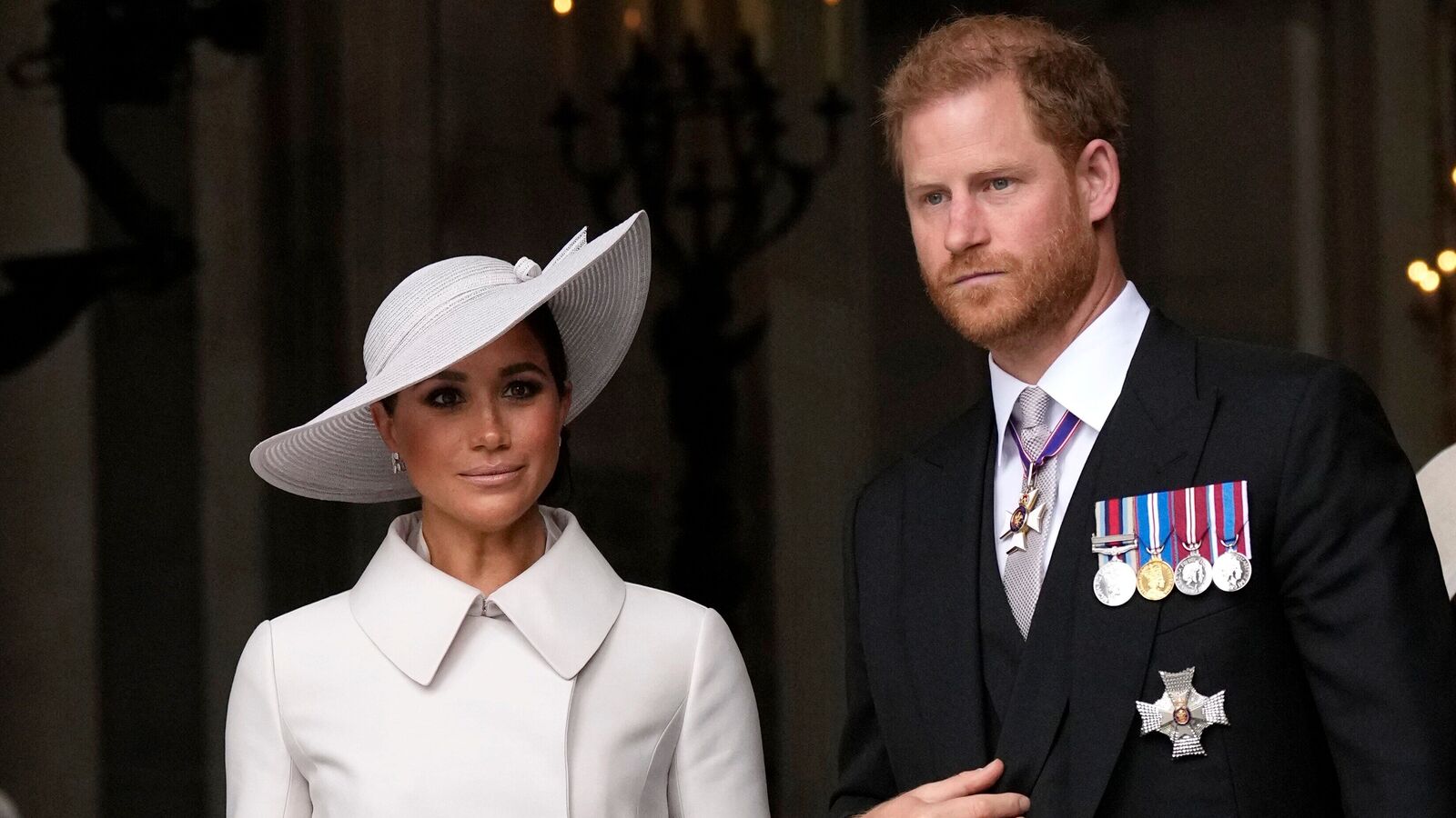 FILE - Prince Harry and Meghan Markle, Duke and Duchess of Sussex