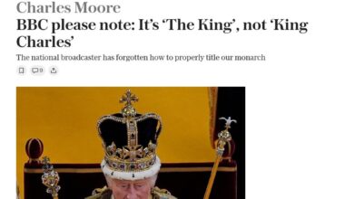 BBC please note: It’s ‘The King’, not ‘King Charles’ by Charles Moore