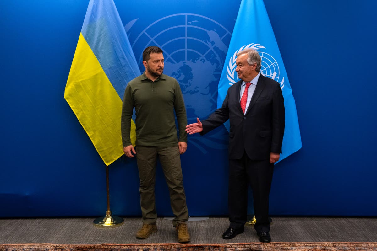 Russia Ukraine war live: Kyiv outraged by UN chief’s ‘trip to meet Putin’ as Russian commander killed with hammer