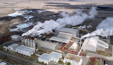 Steam rises from the Svartsengi geothermal power station on May 23 near Grindavik, Iceland. Credit: John Moore/Getty Images