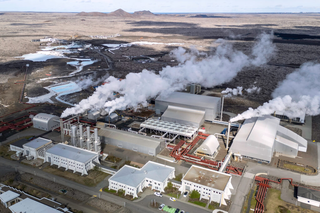 Steam rises from the Svartsengi geothermal power station on May 23 near Grindavik, Iceland. Credit: John Moore/Getty Images