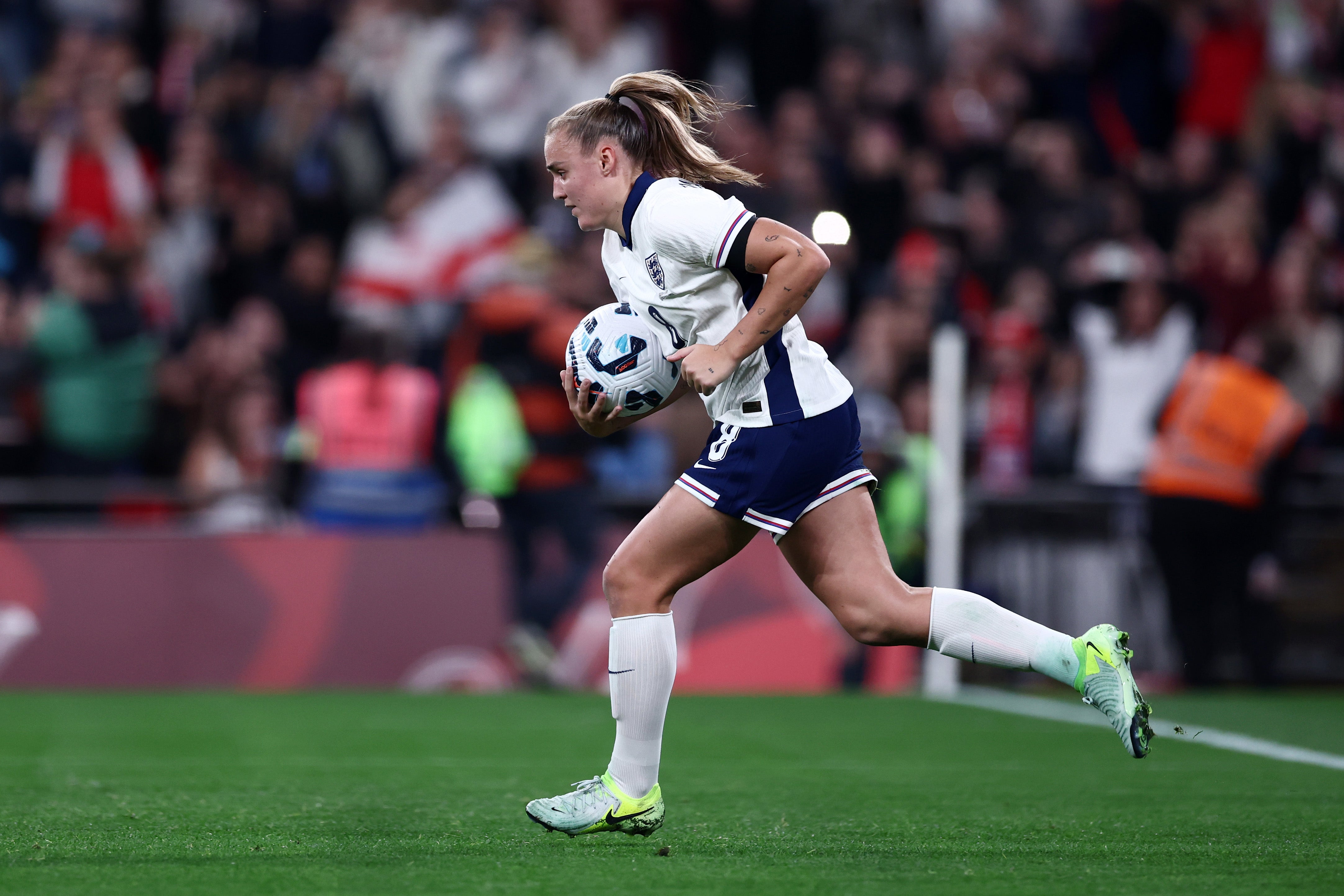 Georgia Stanway pulled two back for England before half time