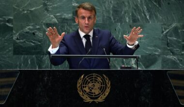 What is the significance of France's Macron calling for an Arms Embargo and being rebuked by Netanyahu