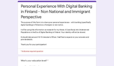 Non National Experience with Digital Banking in Finland