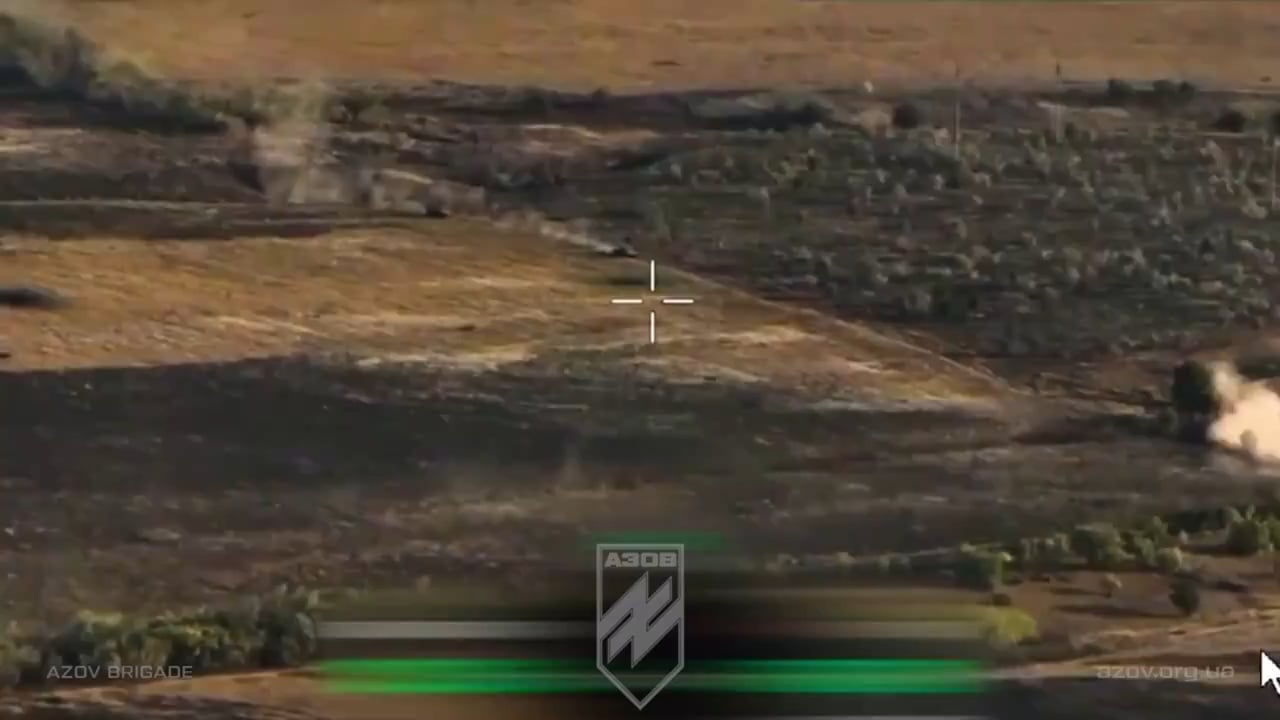 Tank from the 3rd assault brigade takes out two Russian bmp's from close range