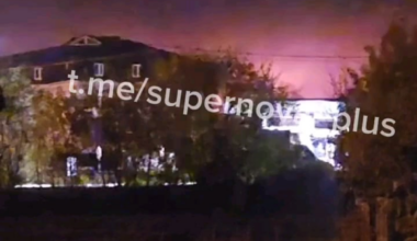 Fireworks at the russian ammunition warehouse in Karachevsky district