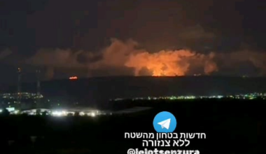 Israeli strikes in south lebanon as seen from northern Israel (7.10)