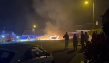 Car in flames In Two mile Borris, co. Tipperary