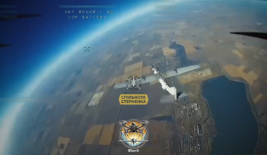 More footage of Ukrainian interceptor FPV quads taking down Russian reconnaissance UAVs.