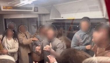 Chaotic scenes captured on packed Welsh train as melee breaks out