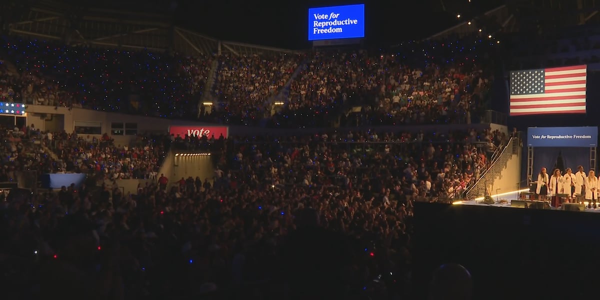 Energy and star power unite at Kamala Harris’s Houston rally