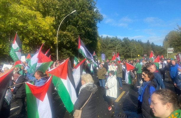 Large crowd protests use of Shannon Airport by US military