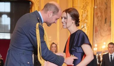 Prince of Wales giggles as he pins star on Jacinda Ardern as she is made a Dame