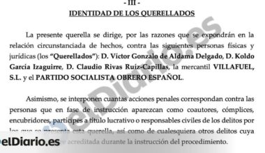 La querella del PP pide que se impute al PSOE en base a testimonios anónimos publicados por un medio