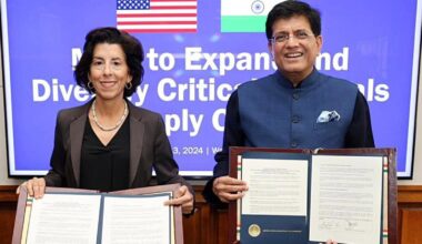 India, US sign MoU on critical minerals cooperation to reduce dependence on China