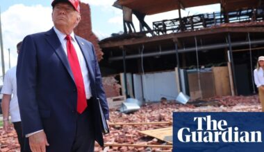 Trump visits hurricane-ravaged Georgia and makes false claims about Biden