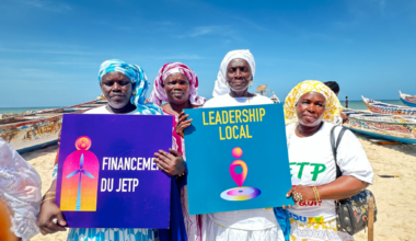 Senegalese women advocating for a Just Energy Transition Partnership