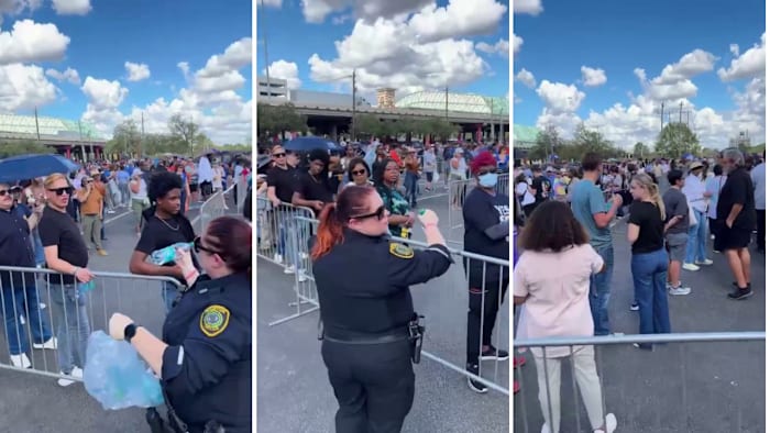 Multiple people faint as thousands line up outside Shell Energy Stadium ahead of Kamala Harris rally in Houston