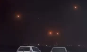 Footage of Missiles landing on Negev Airbase (Israel)