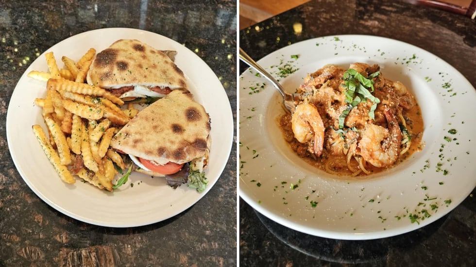 Pizza A Metro serves deliciously filled paninis and a variety of pasta like the Shrimp...