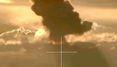 T-72, catastrofic ammunition explosion sends it into orbit.