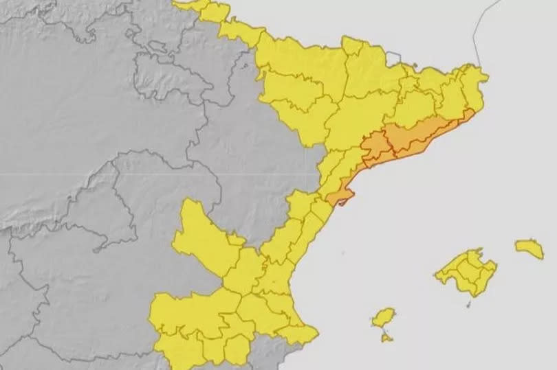 Aemet has issued weather warnings for Spain for October 26 with strong storms and rain forecast