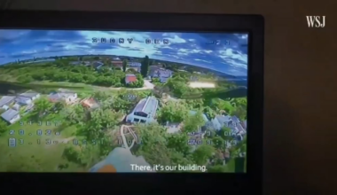 Ukrainian soldiers watching the intercepted feed of a Russian FPV drone notice it flying towards their building before it hits their roof, english subs