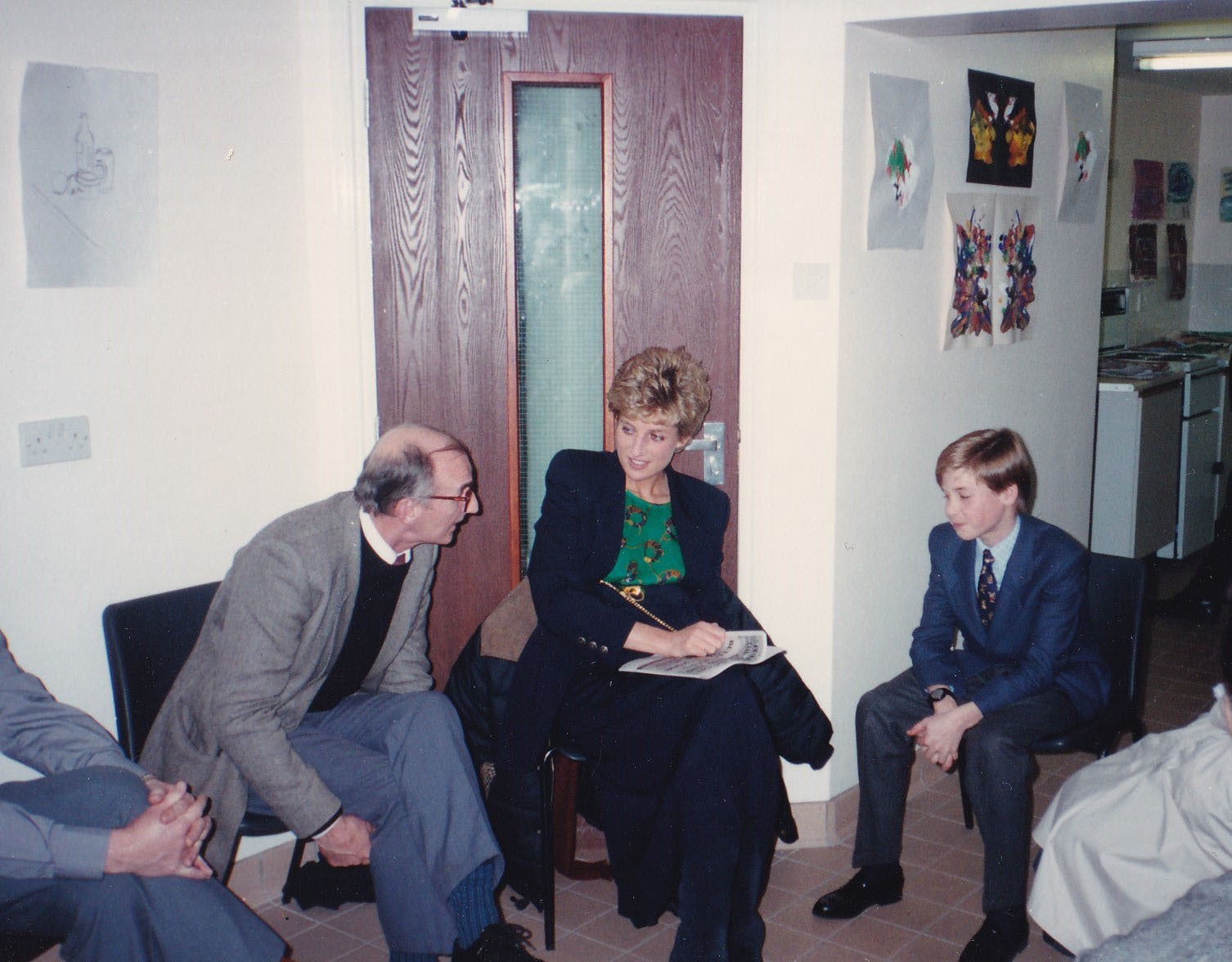 William and Diana, Princess of Wales during a visit to The Passage in London in 1993 (The Passage/PA)