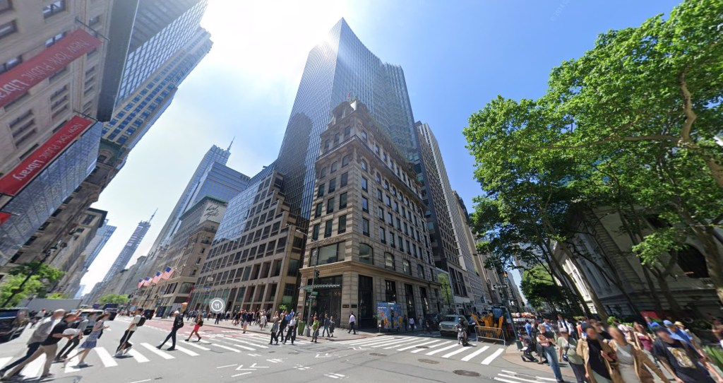 Amazon may rent space at the 10-story 452 Fifth Ave. (center), which is next door to its Manhattan headquarters in the former Lord & Taylor Building.