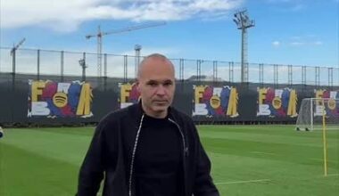 Iniesta at today Training session