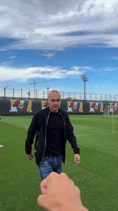 Iniesta at today Training session