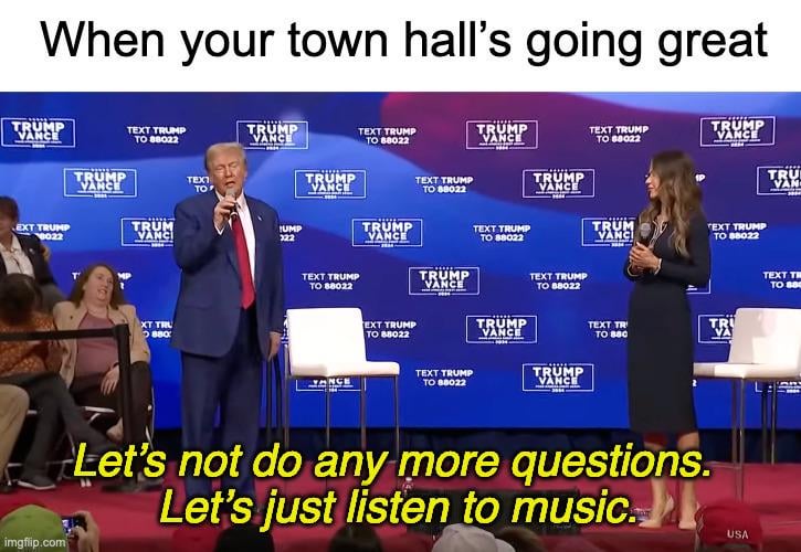 An exact quote from Trump's town hall last night