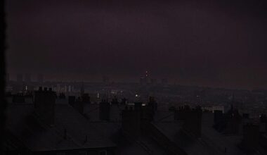 Purple hour.The sky felt grainy and dry (Aberdeen)