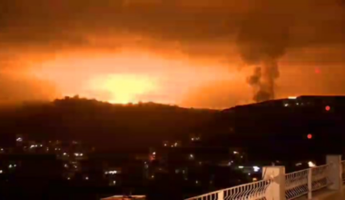 Massive explosion visible near Ayta ash Shab, Lebanon, 13 October 2024