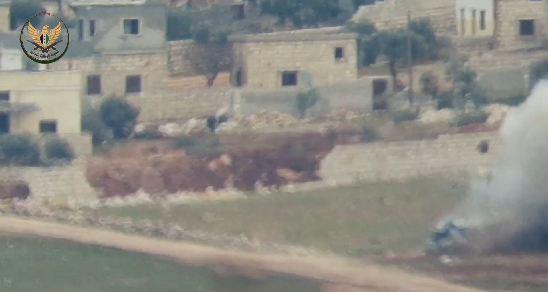 NLF ATGM strike on a midsized SUV carrying Syrian Army troops in Kafr Battikh, Idlib - 2020